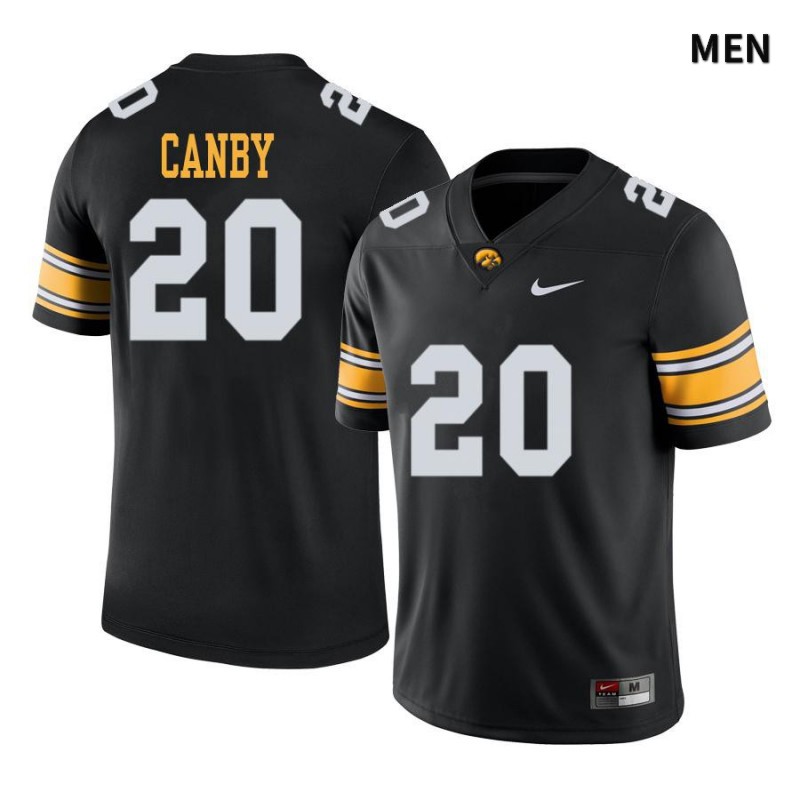 Men's Iowa Hawkeyes NCAA #20 Ben Canby Black Authentic Nike Alumni Stitched College Football Jersey WA34D65LT